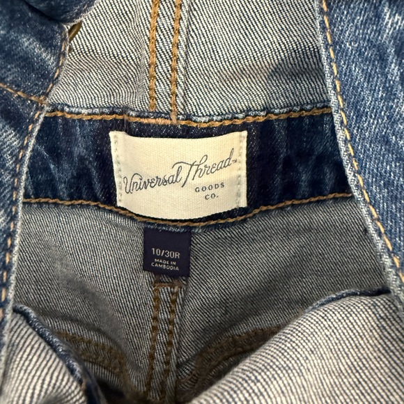 Hand Painted Floral Denim Overalls | Universal Thread - Picture 3 of 5